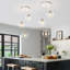 3-Light Globe Glass  Cluster Pendants-99083289