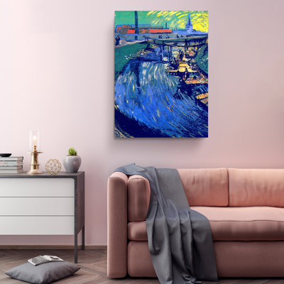 Reproduction sur toile tendue, "The Roubine du Roi Canal" par Vincent Van Gogh