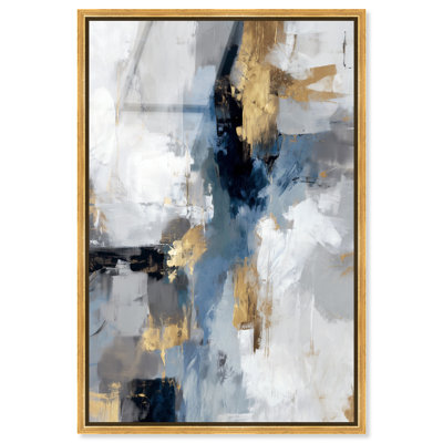 Décoration murale encadrée "Blue Alchemy II" par Art Remedy, cadre doré, 16 x 24