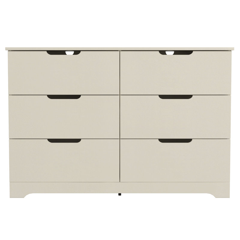 Commode 6 tiroirs Aroob, Beige
