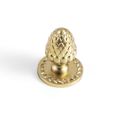 Bouton de fantaisie en forme de pomme de pin de 0,9 po de diamètre avec contre-plaque - G016Y