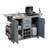 60.2''W Rolling Outdoor Kitchen Island With Wheels And Stainless Steel Top, Wood Grill Cart With Spice Rack&Wine Rack-209013380