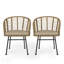 RANDY CHAIR, chaise d'extérieur moderne en osier avec rotin durable et coussins résistants à l'eau pour une assise confortable