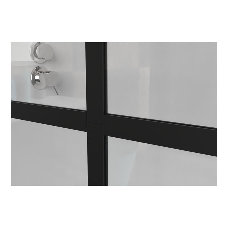 Goodyo 34" X 72" Shower Door Walk-in Black Finish