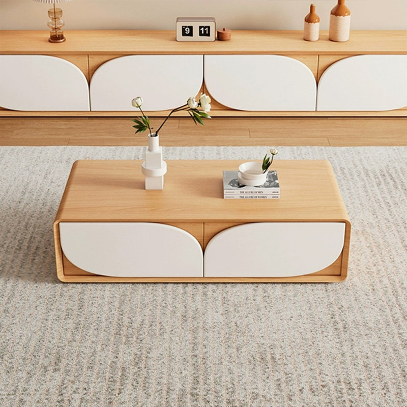 Table basse Burlywood, H 15,75 po x L 43,31 po x l 23,62 po, Burlywood