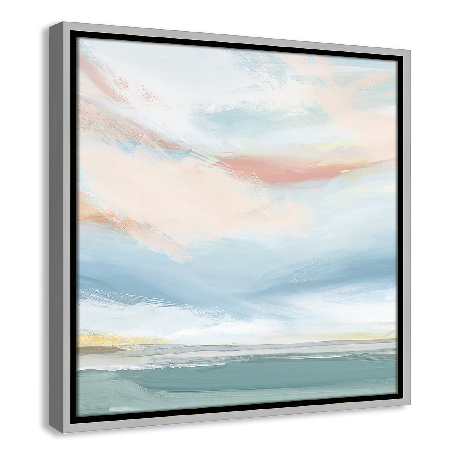 Delphi "Sweetness I" Painting by Isabelle Z, Silver Framed Canvas, 17.5" H x 17.5" W x 2" D