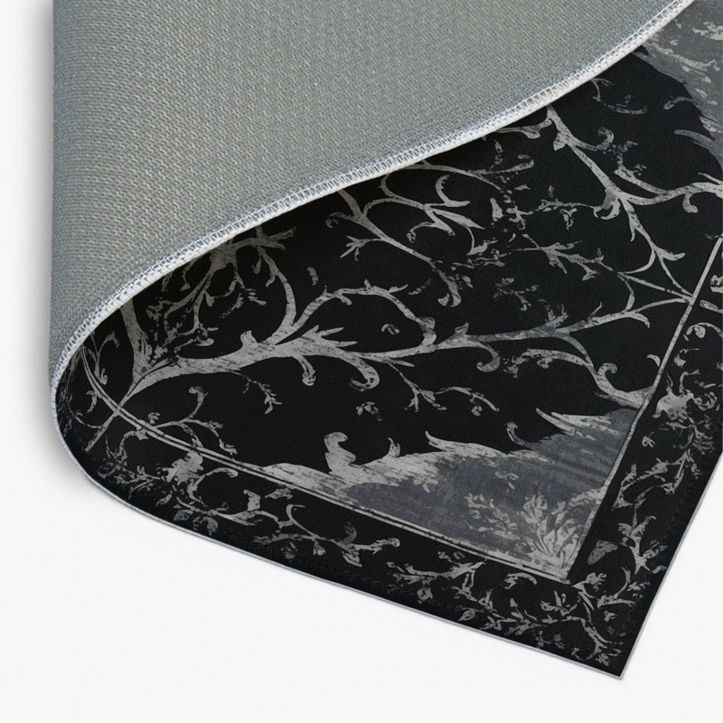 Tapis argenté intérieur et extérieur Thorn, Rectangle 1 pi 6 po x 2 pi 6 po