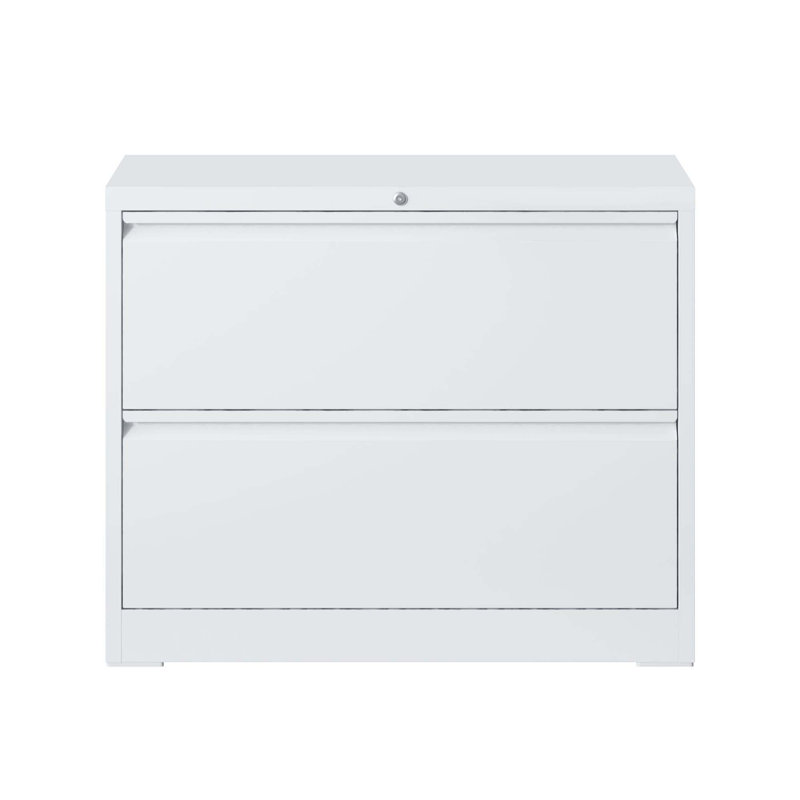 Esden Lockable Metal File Cabinet with 2 Drawer,  for Home, Office, White
