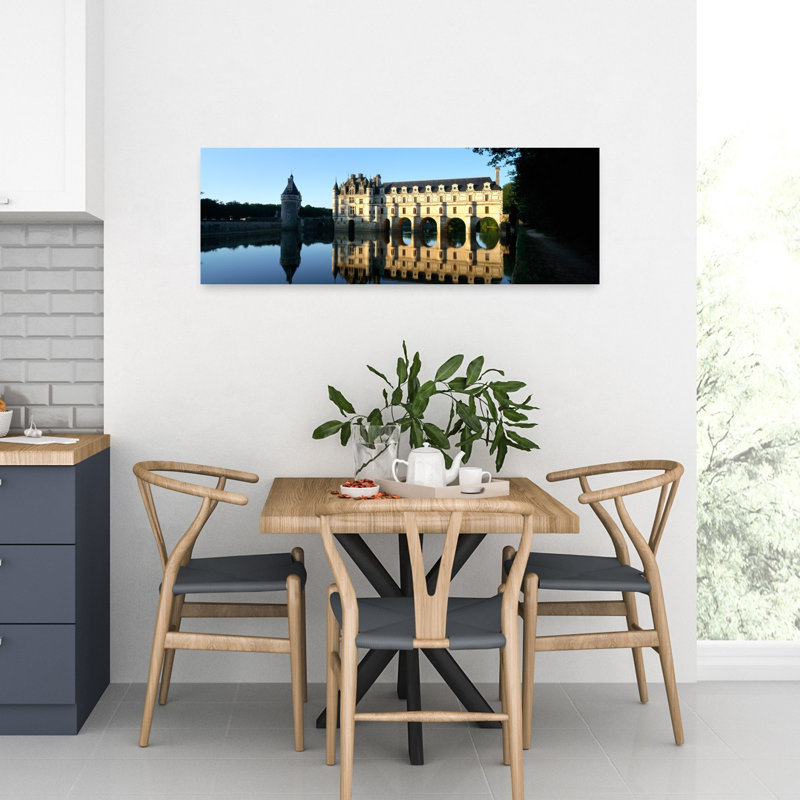 Château de Chenonceaux, vallée de la France, architecture gothique contemporaine, art mural, H 12 po x l 36 po