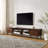 Modern Minimalist Open-Shelf TV Stand With Adjustable Storage And Cord Management For Large Tvs