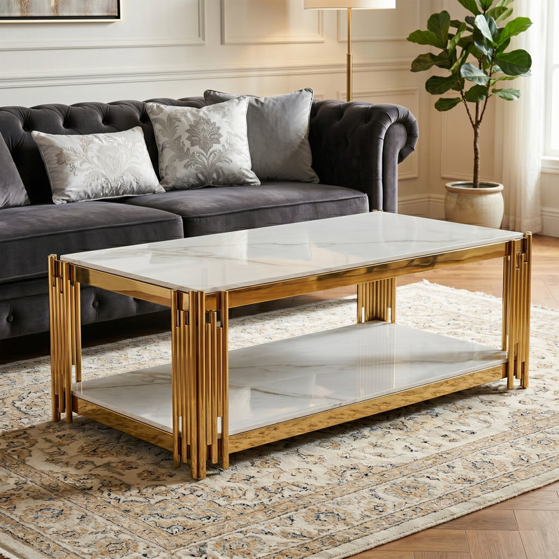 Kya Four Leg Coffee Table with Storage
