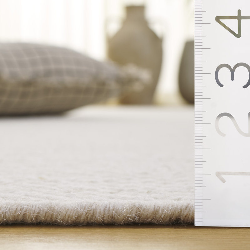 80% laine tissée à la main Vermont 810; Tapis de couleur unie 20% coton, Tapis de couloir 2 pi 3 po x 8 pi