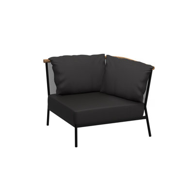 Chaise de patio d'angle avec coussins