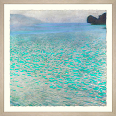 Lake Blues - Peinture encadrée sur papier