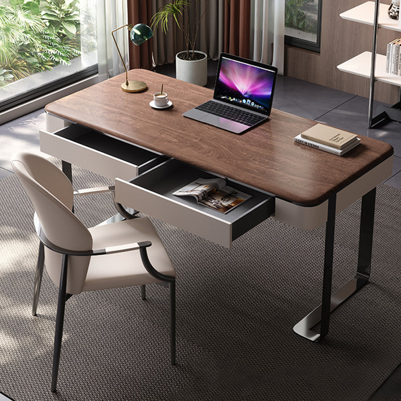 Bureau léger et luxueux de style moderne, H 29,53 po x l 70,87 po x P 25,59 po