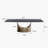  Modern Dining Table with Rectangular Sintered Stone Tabletop, Carbon Steel-248332074-248332073