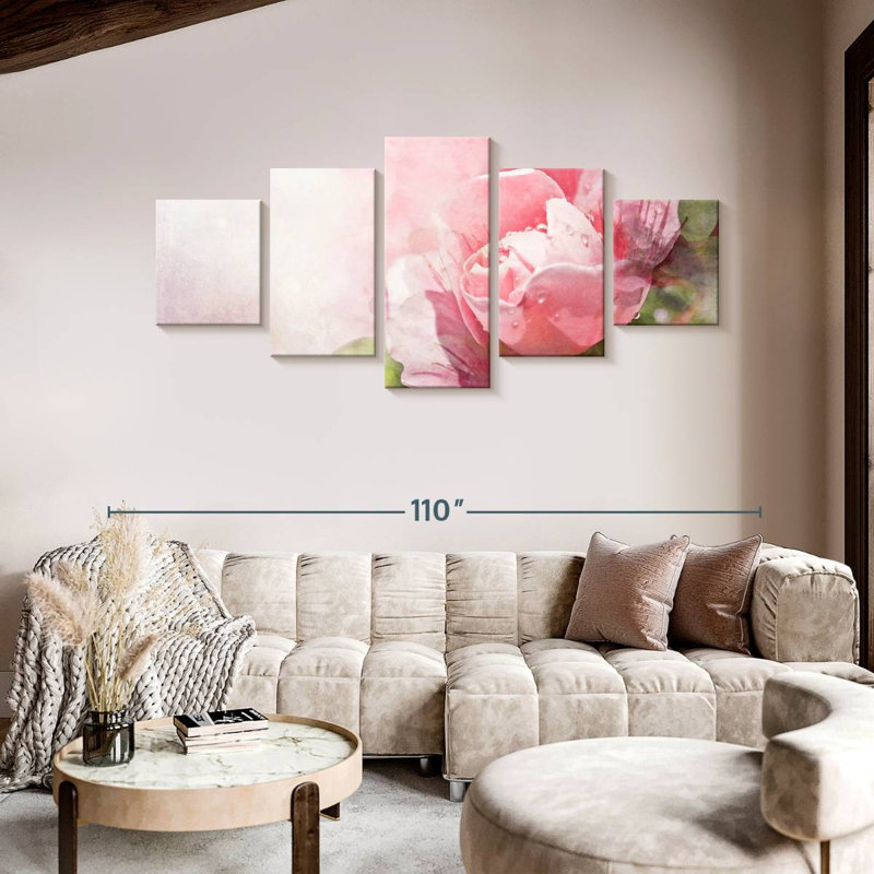 Rêves roses roses, H 42 po x l 92 po
