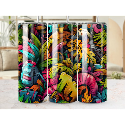 Choose Handmade Tumblers 591ml Vacuum Insulated Stainless Steel (18/8) Travel Tumbler with Straw