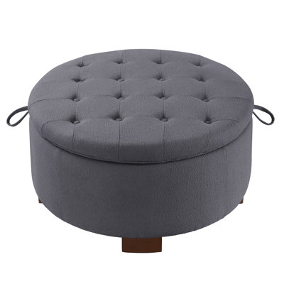 Storage Ottomans, Boucle 30 Inch Modern Footstool For Home Living