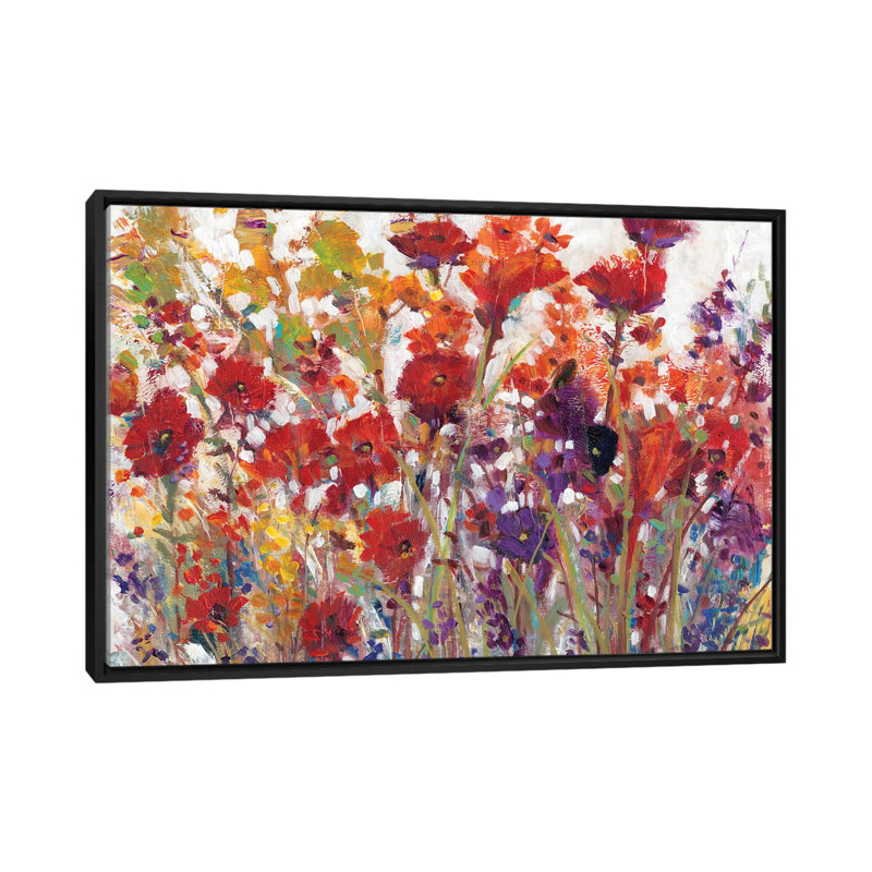 « variété of fleurs i », reproduction sur toile, H 32 po x l 48 po x P 1,5 po, Toile avec cadre noir