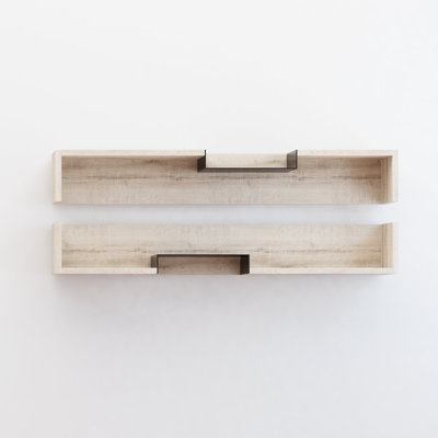 2 Piece Accent Shelf with Adjustable Shelves