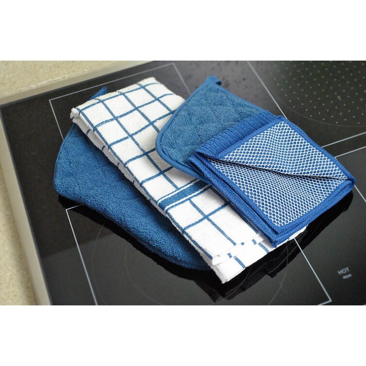 Cerca Dish Cloth (Set of 4) Gracie Oaks Color: Blue