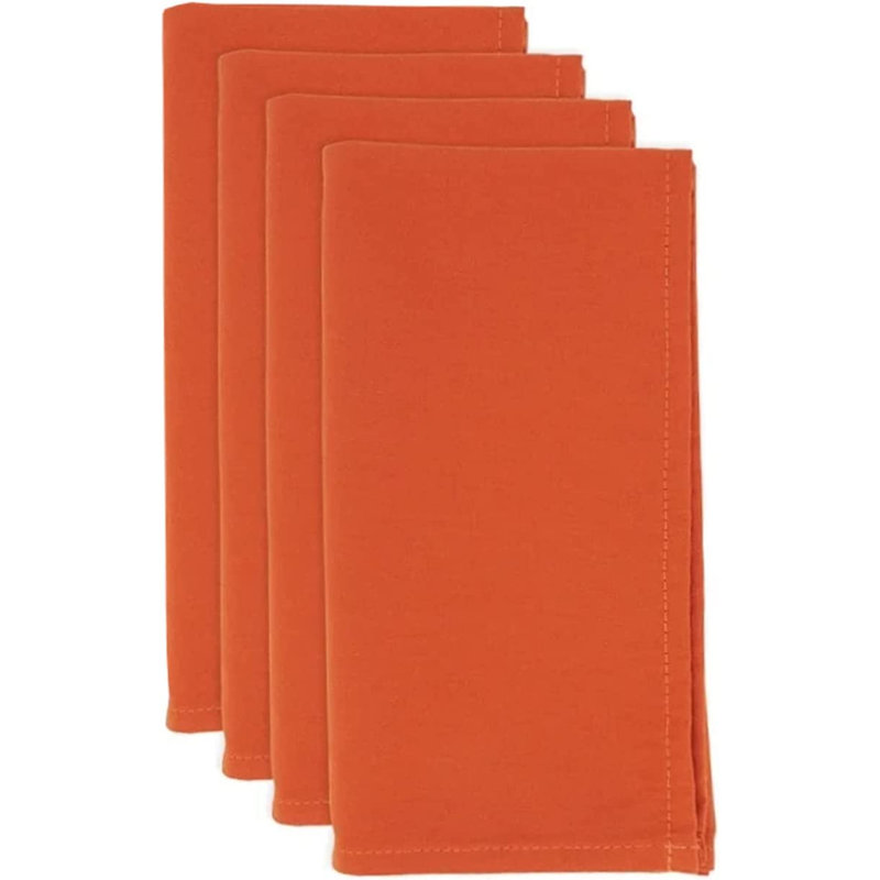 Polyester No Pattern Square Napkin, Pumpkin
