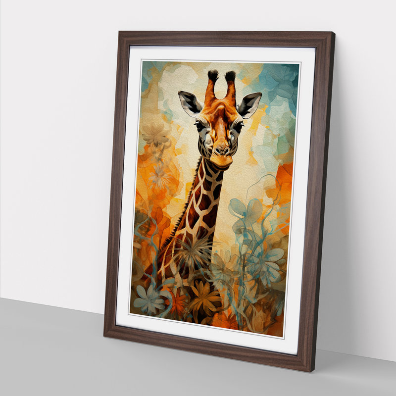 Single Picture Frame Print on Wood, Walnut, 64cm H x 46cm W x 2cm D