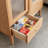Solid Oak Storage Cabinet For Living Room, Free-Standing Corner Cabinets Storage Table
