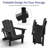 All-Weather HDPE Folding Adirondack Chair Outdoor Patio Fire Pit Chair with Cup Holder-23216434