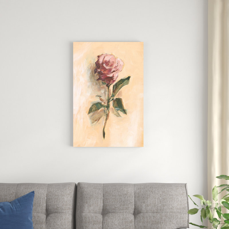 Painterly Rose Study II, H 30 po x l 20 po