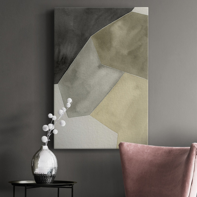 Tectonic Shift II - peinture sur toile tendue, H 18 po x l 12 po x P 1 po