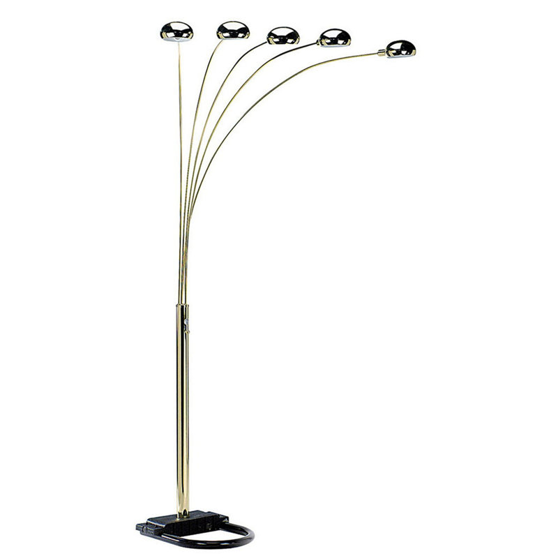 Lampe sur pied en métal, Doré