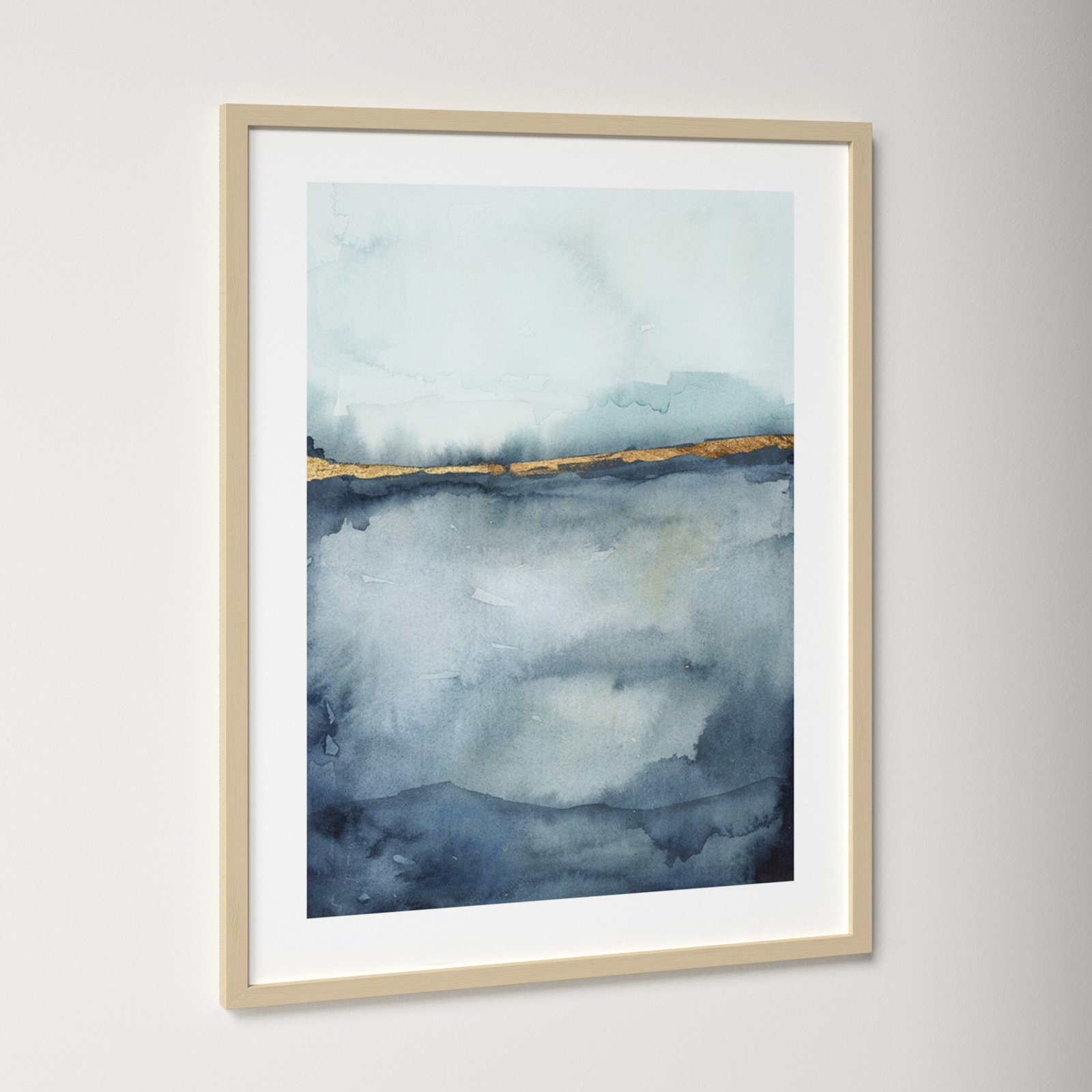 Coastal Horizon II Print by Victoria Borges, 29.12" H x 23.12" W x 0.88" D, White Framed Paper, Brown