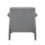 Fauteuil d'appoint décontracté en velours gris avec revêtement en bois massif-150366003