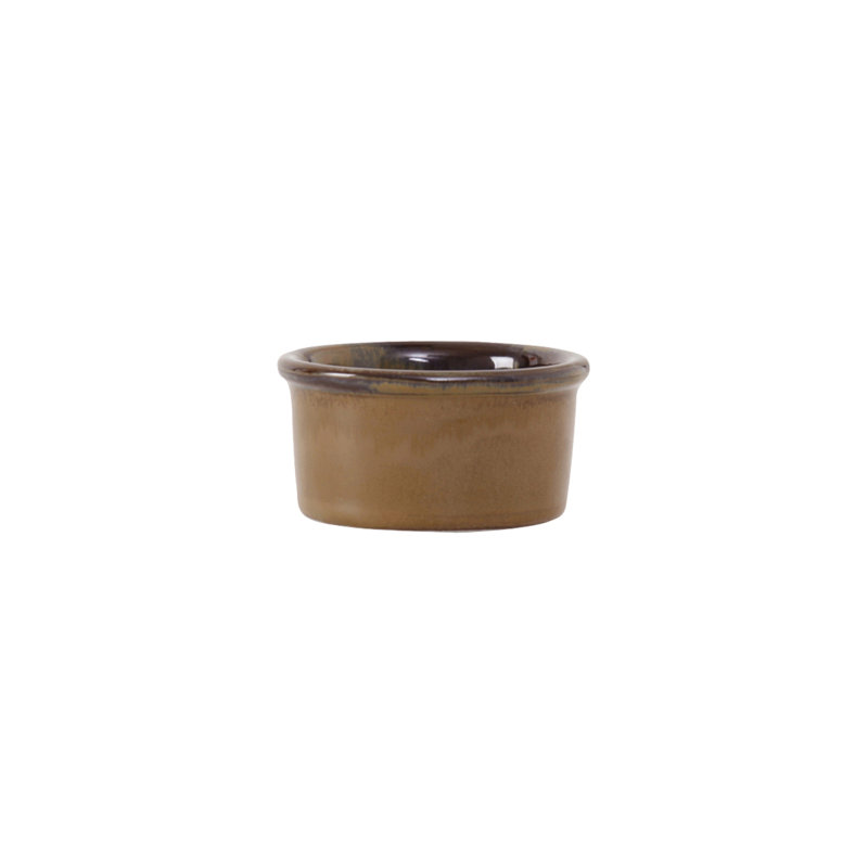 Ramequin rond et artisanal, Vert olive