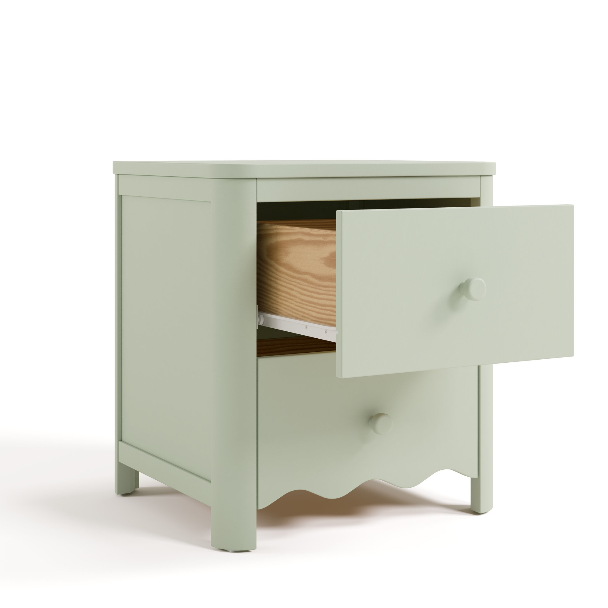Casablanca 2 Drawer Nightstand, Sage