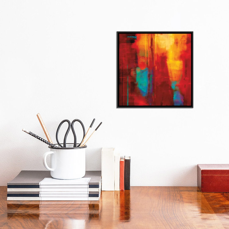 " Zone I " by Brent Nelson, 12" H x 12" W x 1.5" D, Black Framed