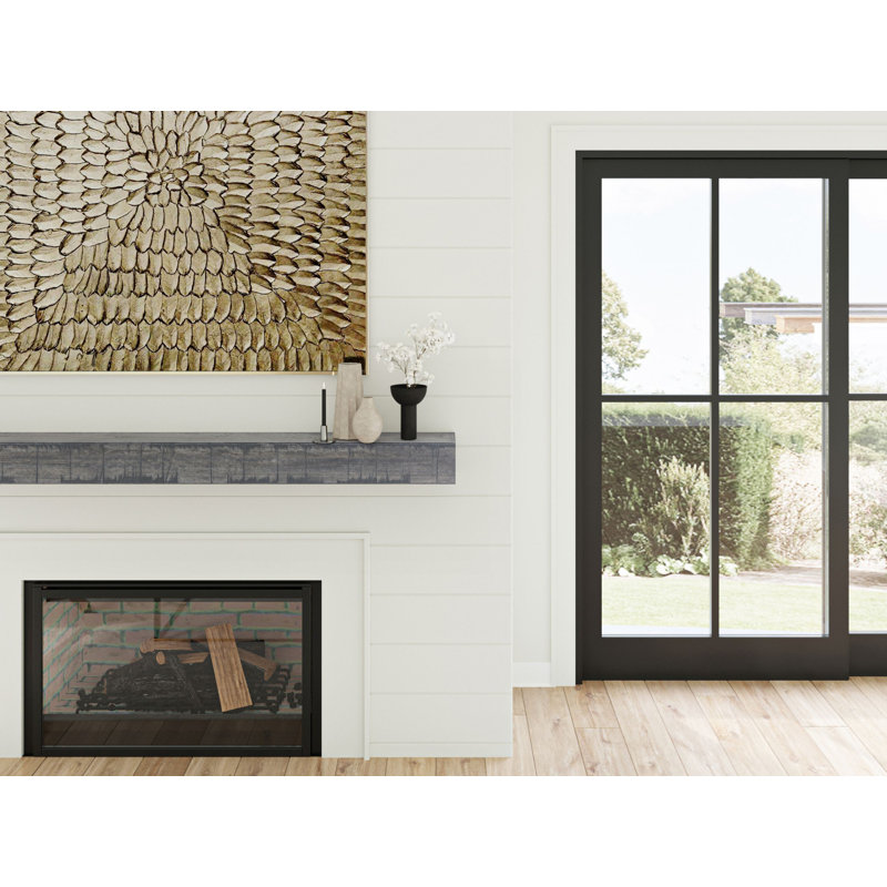 Dogberry Collections Rustic Mantel Shelf, Ash Gray, 60"