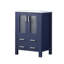 Meuble-lavabo bleu marine 30 po X P 18,25 po D, avec plateau en céramique blanche-117970990-117970994