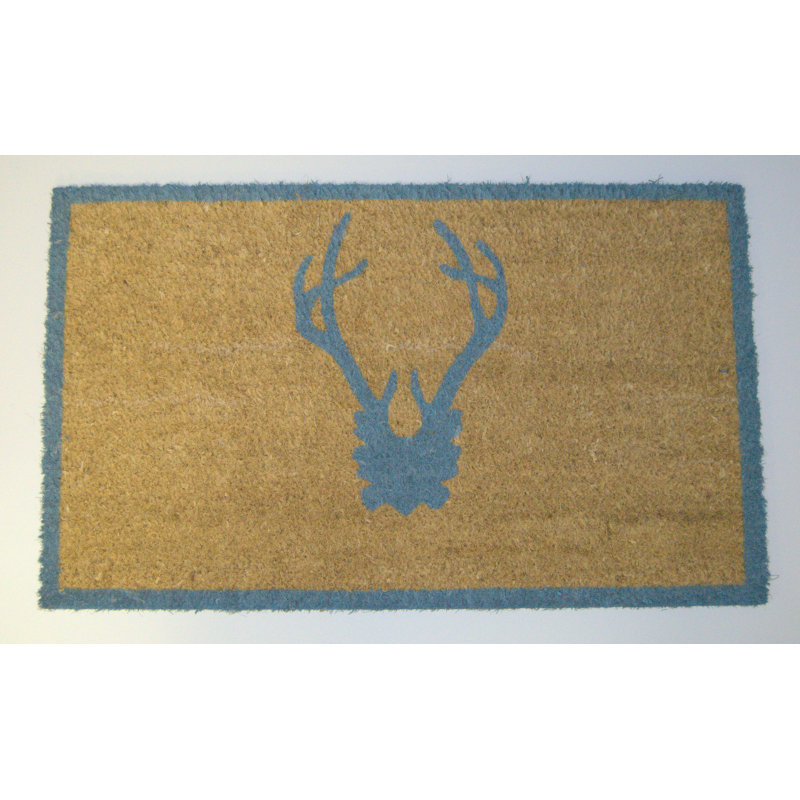 Bardwell Non-Slip Outdoor Doormat, 1'6" x 2'6", Blue