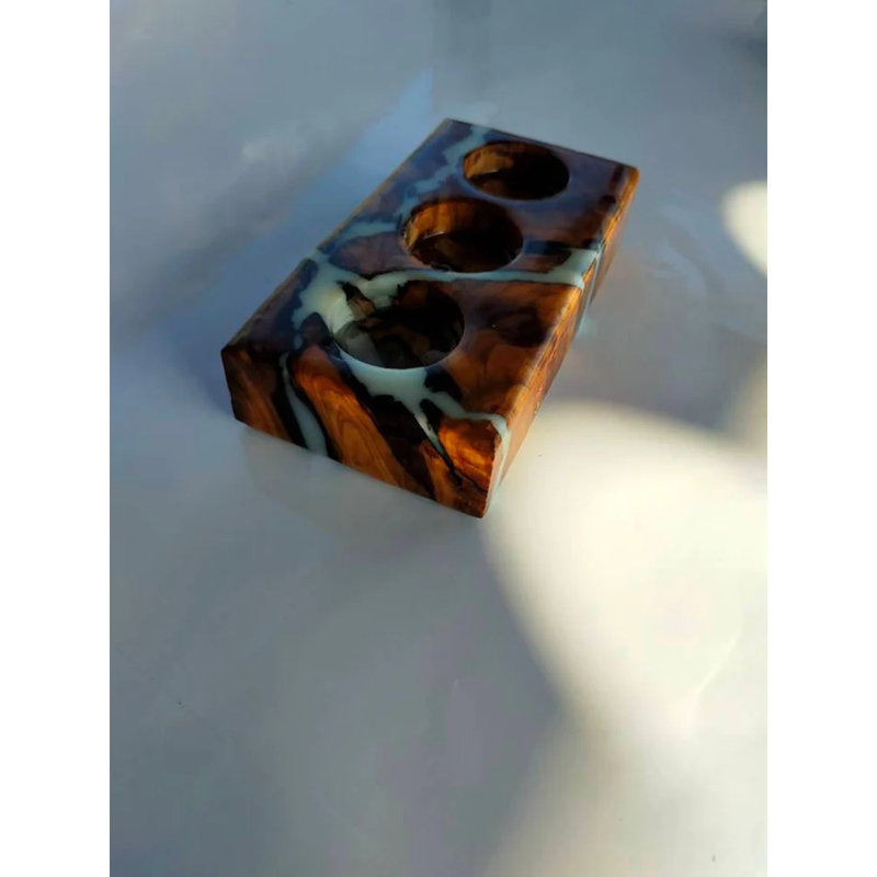 14'' H Wood Tabletop Candle Accessories