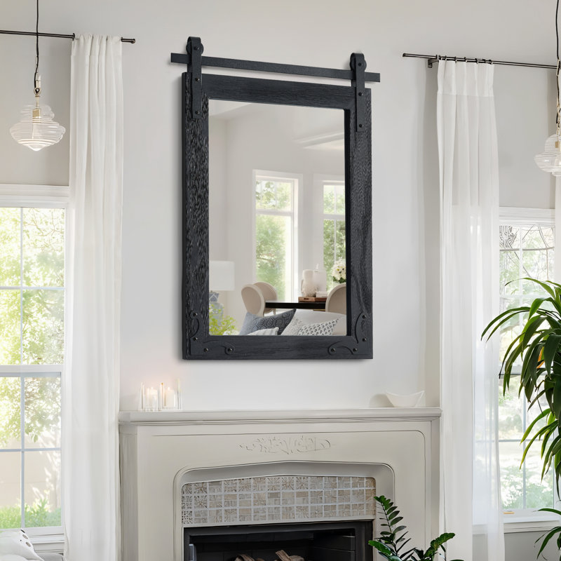 Farmhouse Rectangle Mirrors Bathroom Mirror for Wall Mirror Decorative for Home, 22"x30"