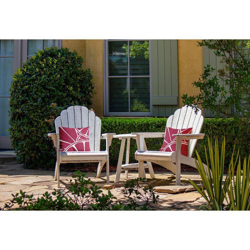  Housse et insert de coussin décoratif en polyester, Rouge / blanc, H 18 po x l 18 po