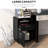 Mobile Storage Cabinet With Drawer And Cabinet, Black. Ample For Office Items, Moves Ease, Fits Under Desk, Construction Black Printer Stand. Space Use, Easily, Desk Space,