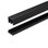 Rail pour porte coulissante 1/4 "- ensemble supérieur et inférieur en plastique noir 48", lot de 3 - Outwater