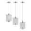 Luminaire suspendu réglable en cristal 3 pièces 3 pièces