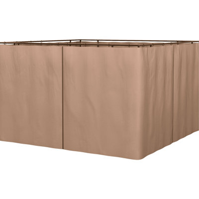 Ensemble de parois latérales 10 'X Brown. Comprend les panneaux, les crochets, etc. Pour et Cabanas. Fournit ombre, intimité, bloque les distractions indésirables. Rideaux à fermeture à glissière avec sangles. Simple à installer. Convient à divers