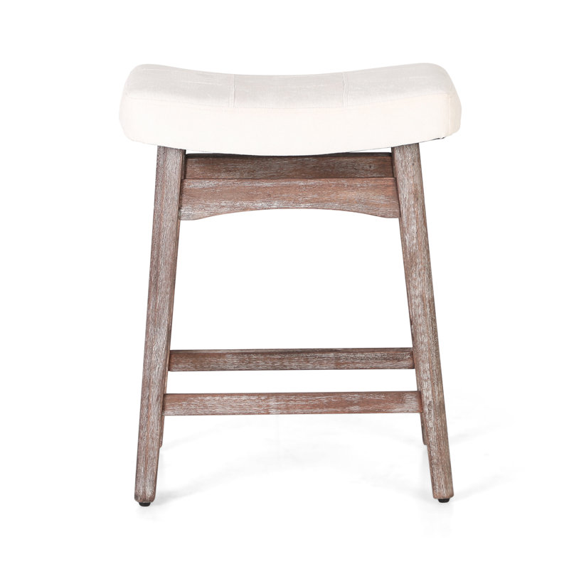 Tabouret de comptoir 24 po Amberlynn, Brun / blanc