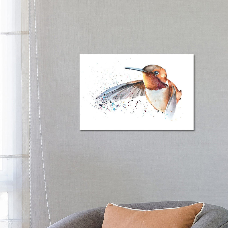Humming Bird - Wrapped Canvas Painting, 45.72cm H x 66.04cm W